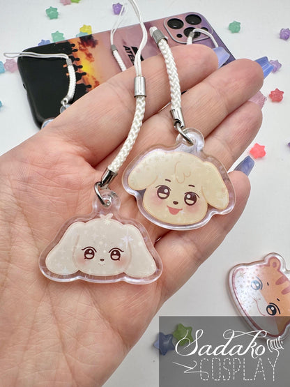 ATEEZ "Aniteez" Phone Charm Keychain mit Holo-Stern-Effekt