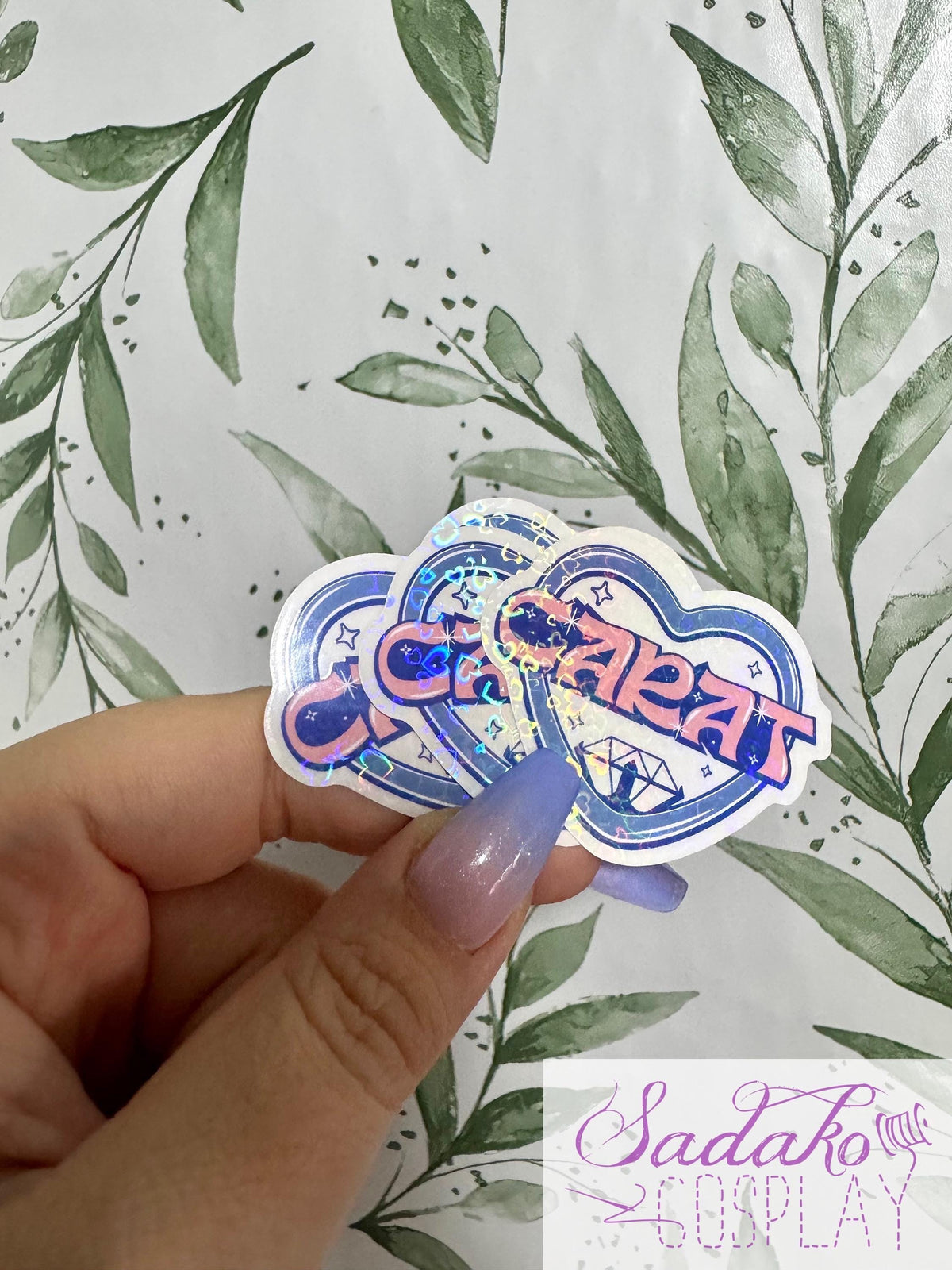 Seventeen & Carat transparenter Glitter Sticker - K-Pop Heart Collection