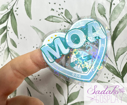 TxT & Moa transparenter Sticker - K-Pop Heart Collection, wasserfester Holo-Aufkleber