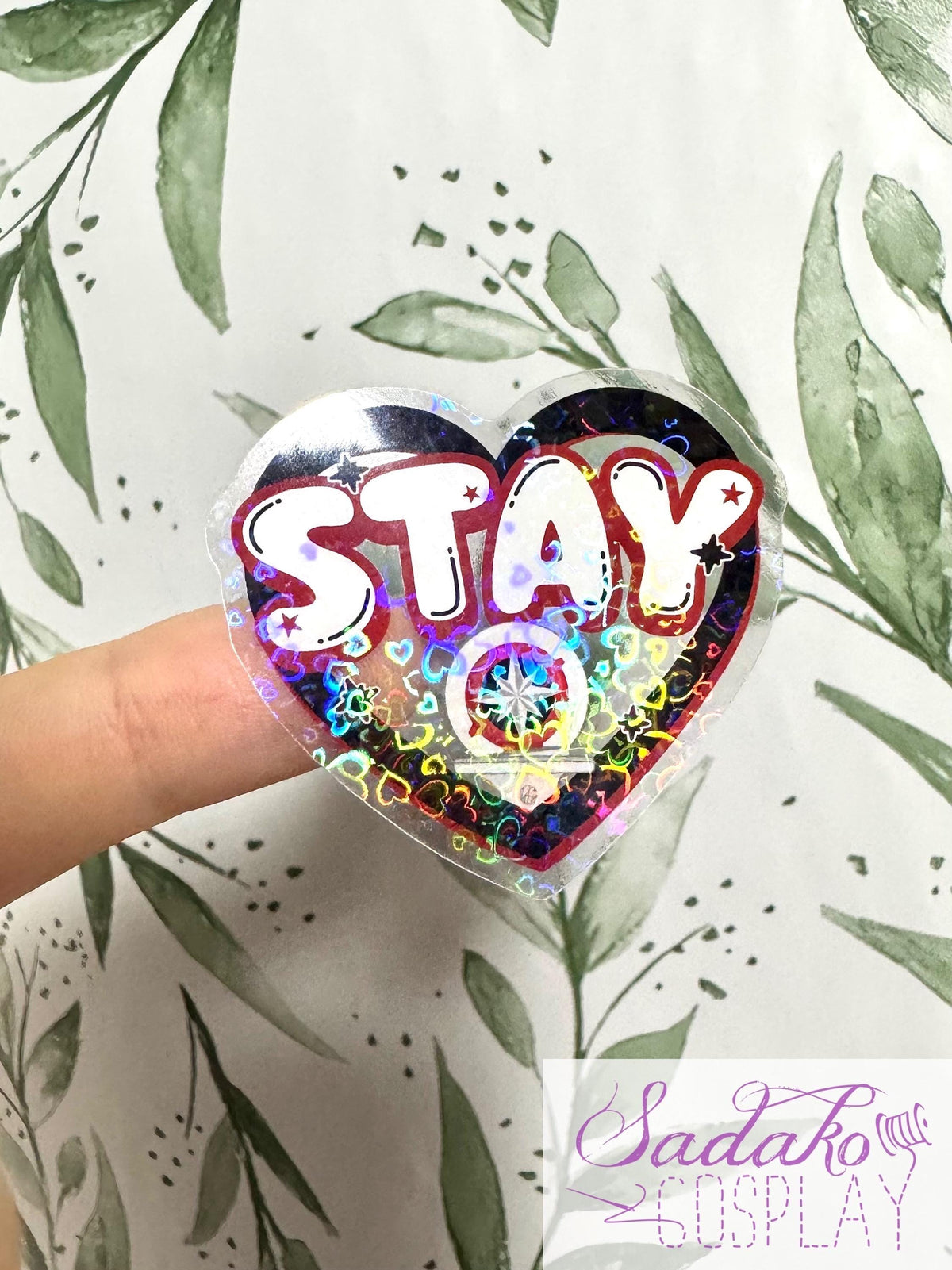 Stray Kids & Stay transparenter Glitter Sticker - K-Pop Heart Collection