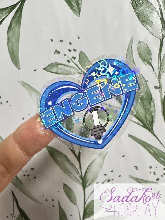 Enhypen & Engene transparenter Sticker - K-Pop Heart Collection, wasserfester Holo-Aufkleber