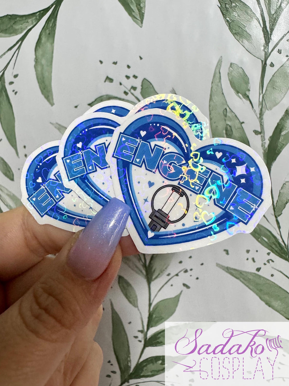 Enhypen & Engene transparenter Sticker - K-Pop Heart Collection, wasserfester Holo-Aufkleber