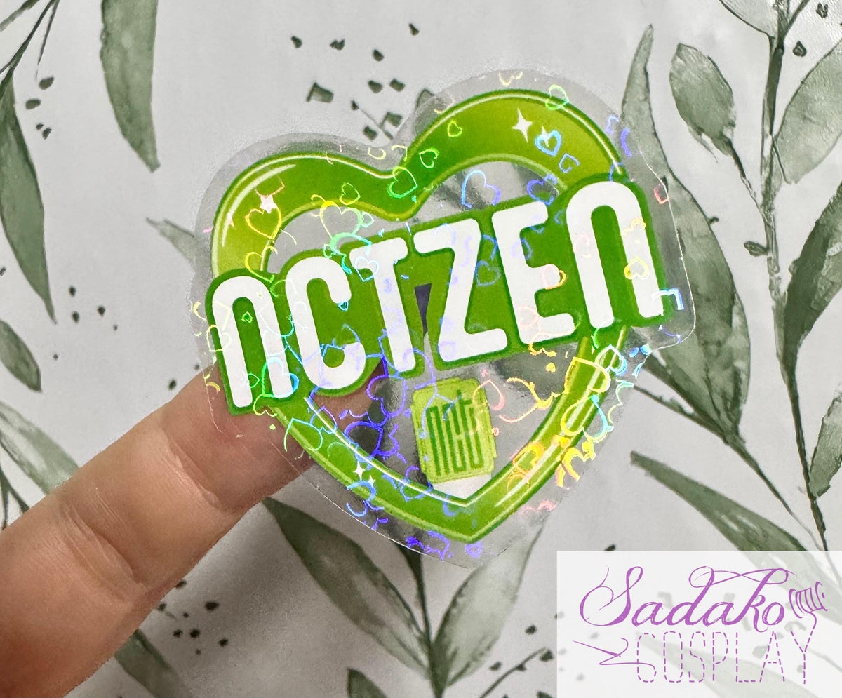 NCT & NCTzen transparenter Sticker - K-Pop Heart Collection, wasserfester Holo-Aufkleber