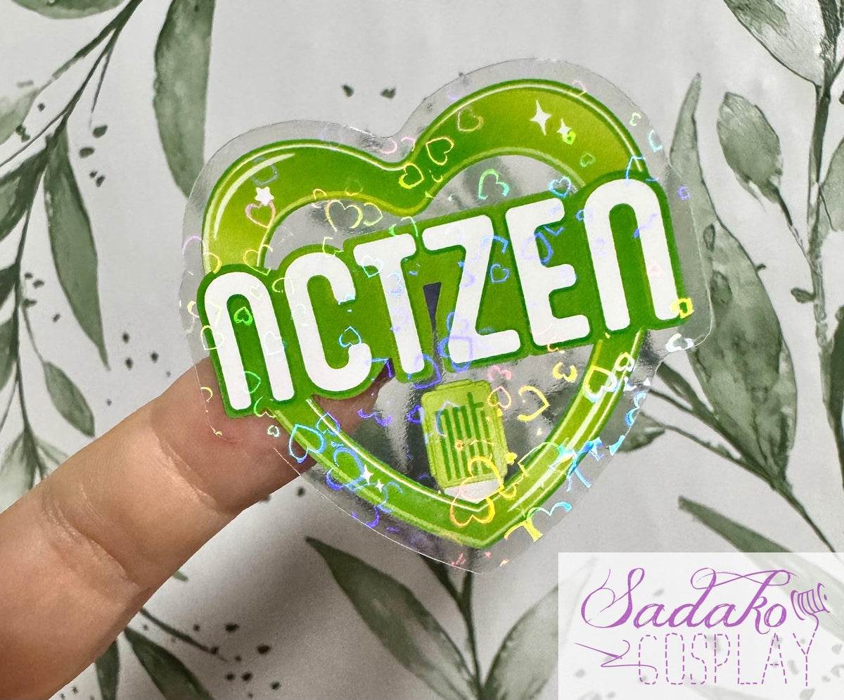 NCT & NCTzen transparenter Sticker - K-Pop Heart Collection, wasserfester Holo-Aufkleber