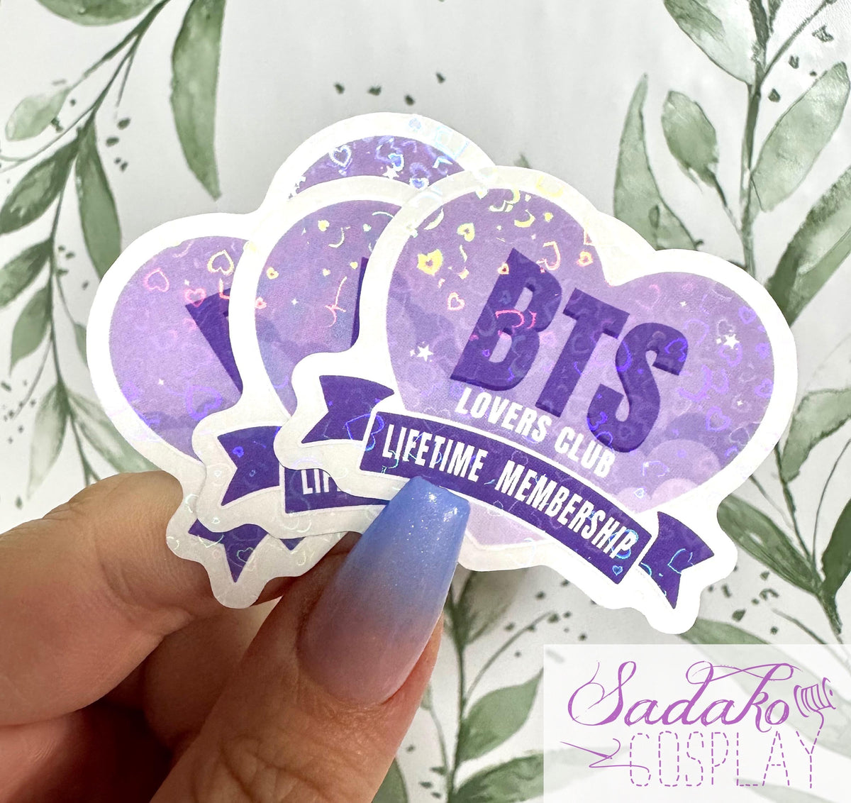 BTS Lovers Club transparenter Glitter Sticker