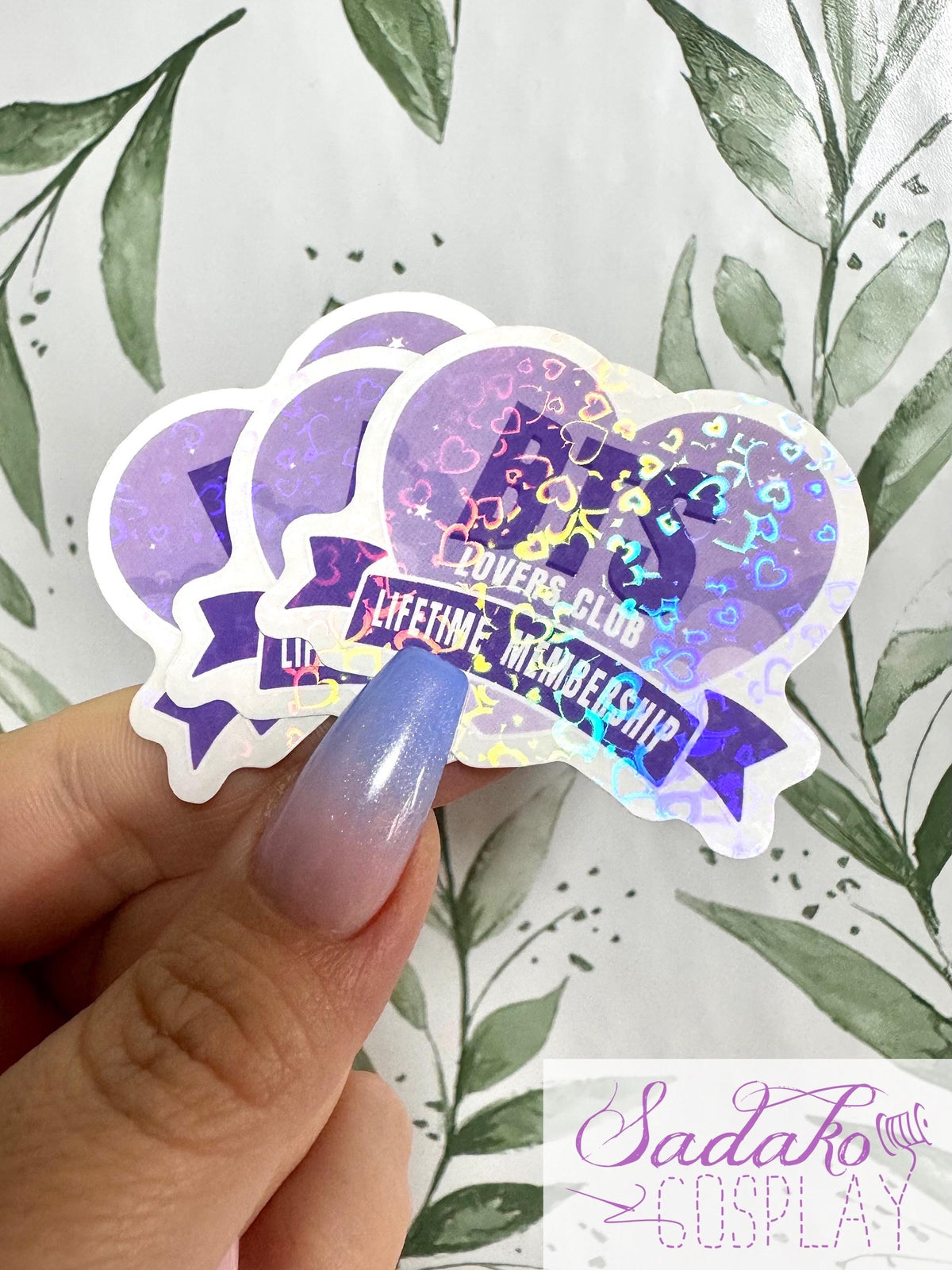 BTS Lovers Club transparenter Glitter Sticker