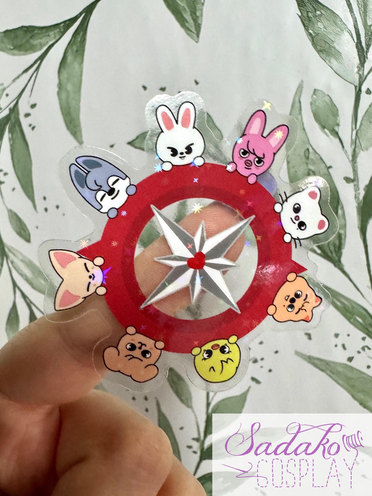 SKZOO Lightstick Kompass transparenter Sticker - wasserfester Holo-Aufkleber, Stray Kids