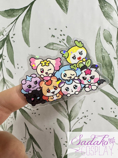 Mighteez Gruppe transparenter Sticker - wasserfester Holo-Aufkleber, ATEEZ