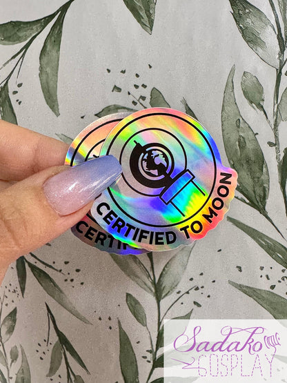 Certified To Moon Sticker - wasserfester lightstick Holo-Aufkleber, ONEUS