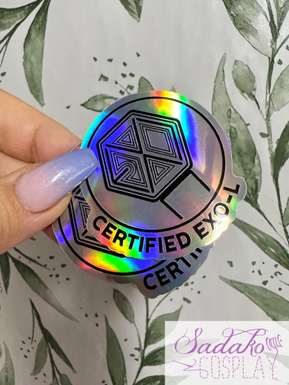 Certified EXO-L Sticker - wasserfester lightstick Holo-Aufkleber, EXO