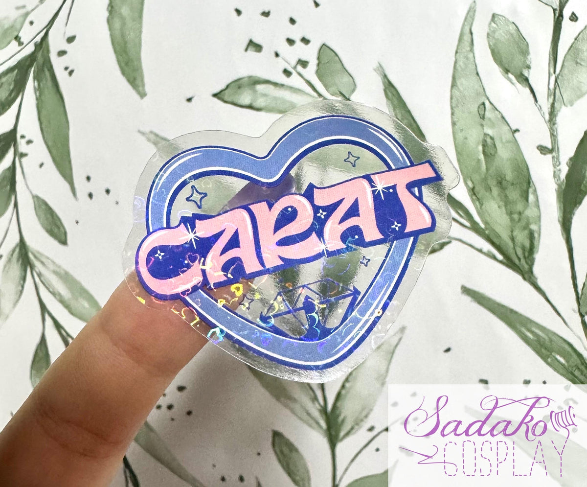 Seventeen & Carat transparenter Glitter Sticker - K-Pop Heart Collection