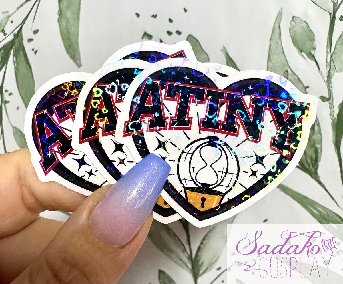 ATEEZ & Atiny transparenter Sticker - K-Pop Heart Collection, wasserfester Holo-Aufkleber