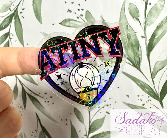 ATEEZ & Atiny transparenter Sticker - K-Pop Heart Collection, wasserfester Holo-Aufkleber