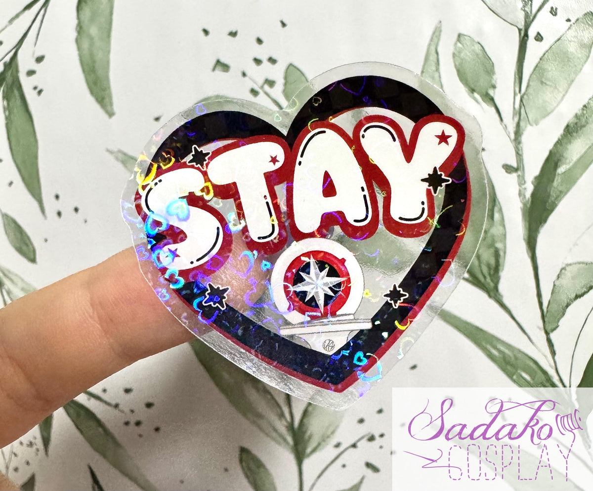 Stray Kids & Stay transparenter Glitter Sticker - K-Pop Heart Collection