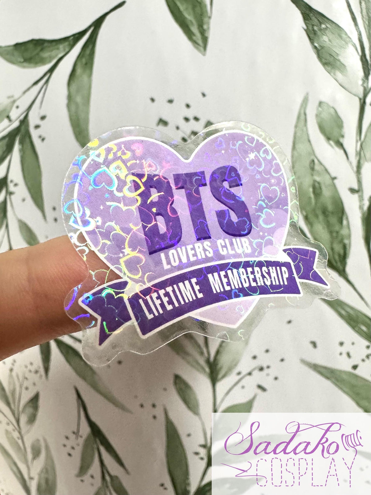 BTS Lovers Club transparenter Glitter Sticker