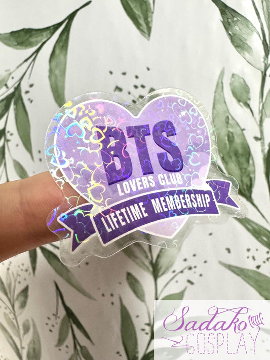 BTS Lovers Club transparenter Glitter Sticker
