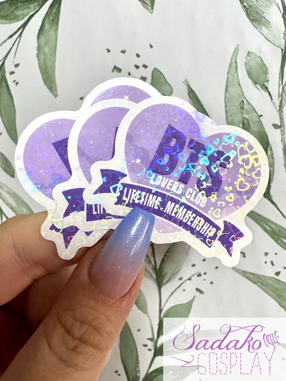 BTS Lovers Club transparenter Glitter Sticker