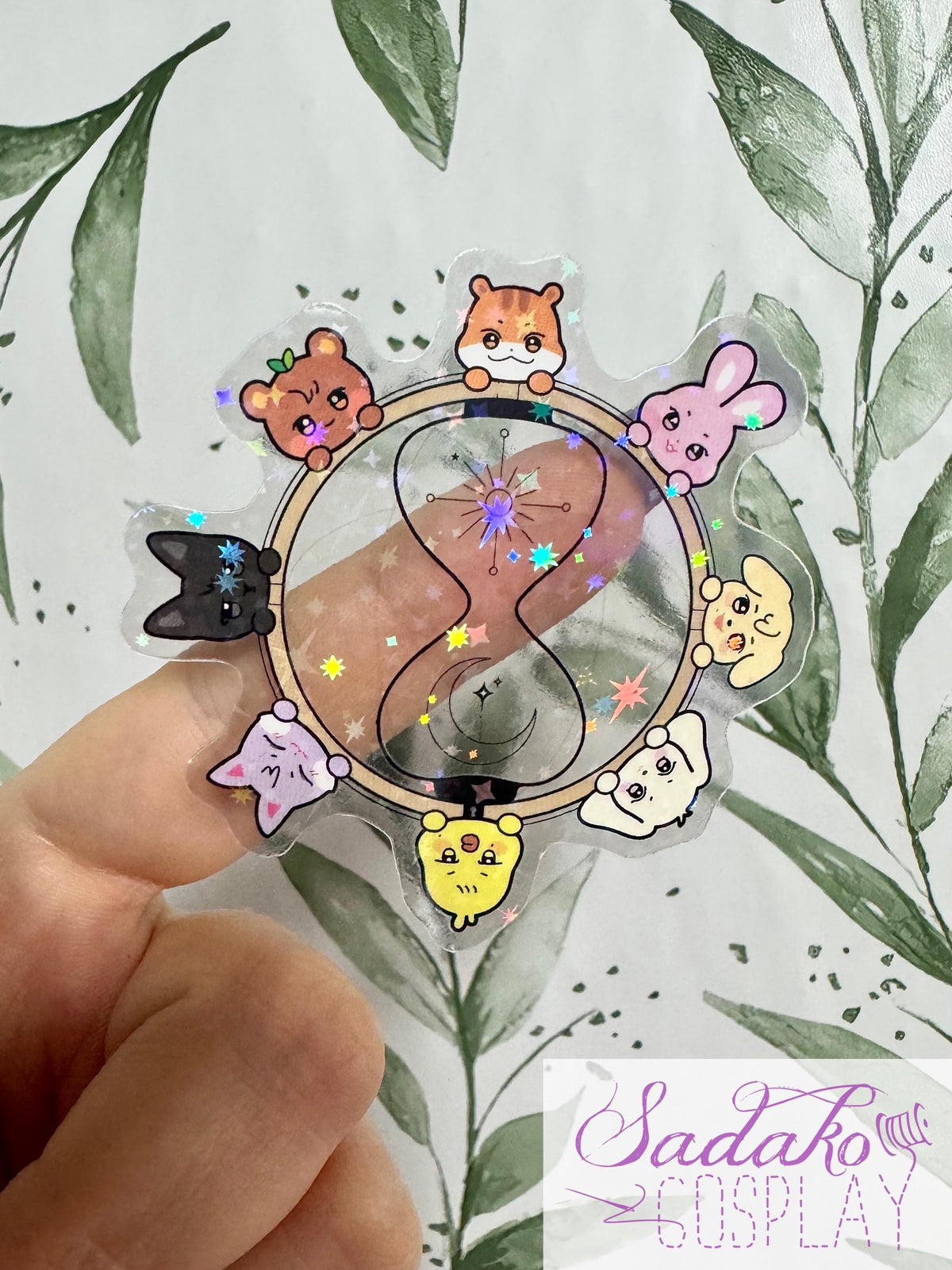Aniteez Chromer Kompass transparenter Sticker - wasserfester Holo-Aufkleber, ATEEZ