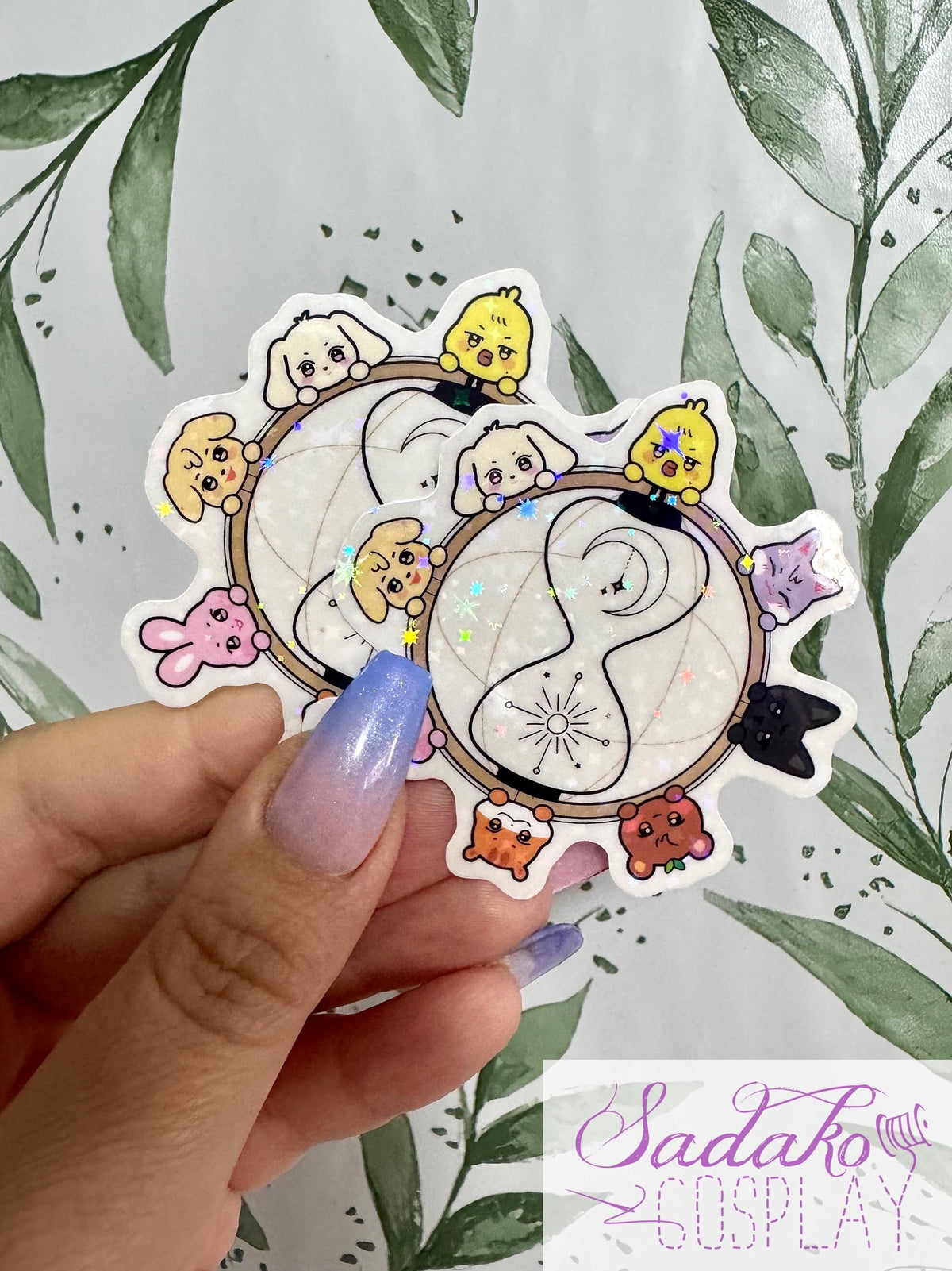 Aniteez Chromer Kompass transparenter Sticker - wasserfester Holo-Aufkleber, ATEEZ