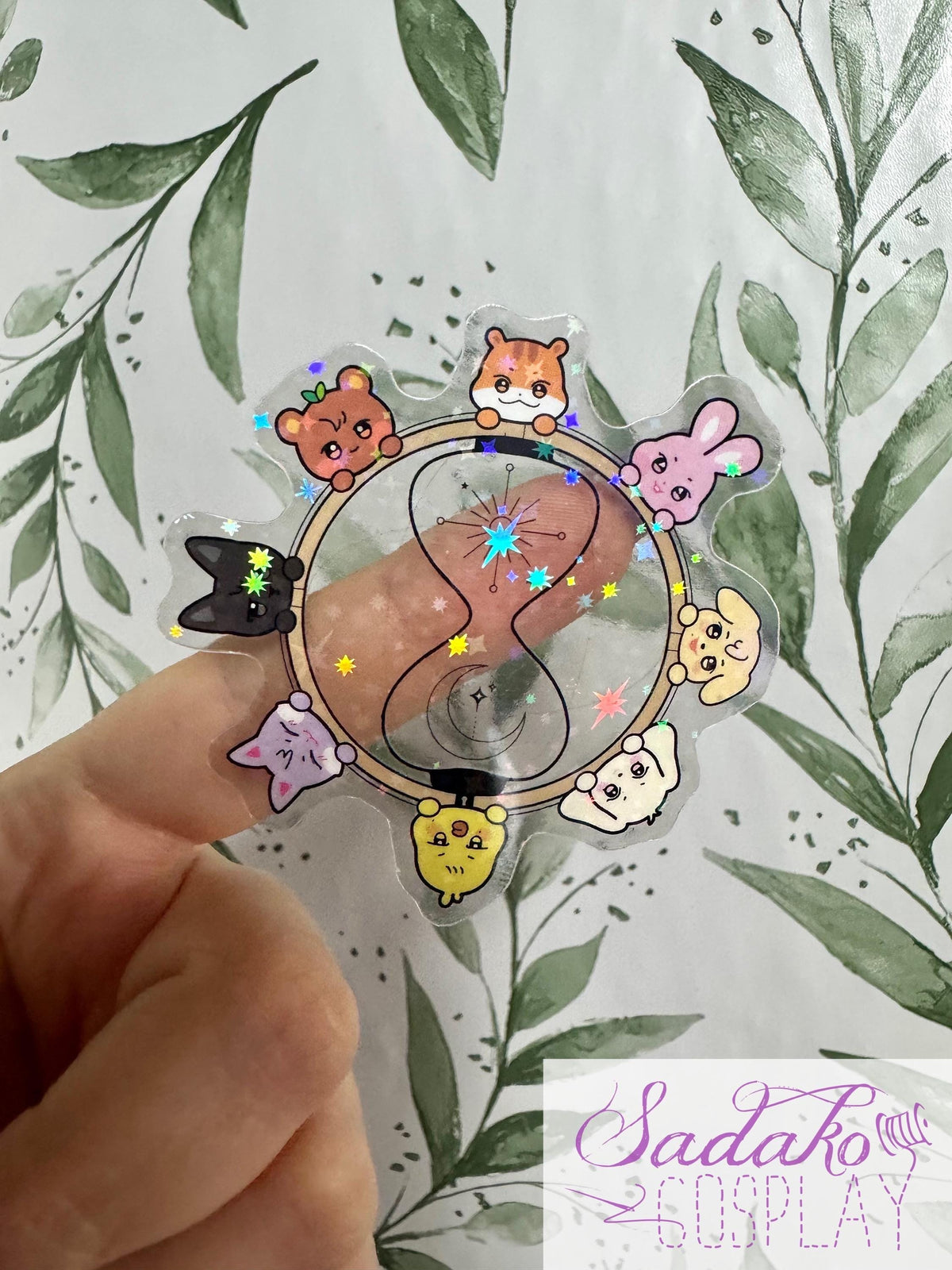 Aniteez Chromer Kompass transparenter Sticker - wasserfester Holo-Aufkleber, ATEEZ