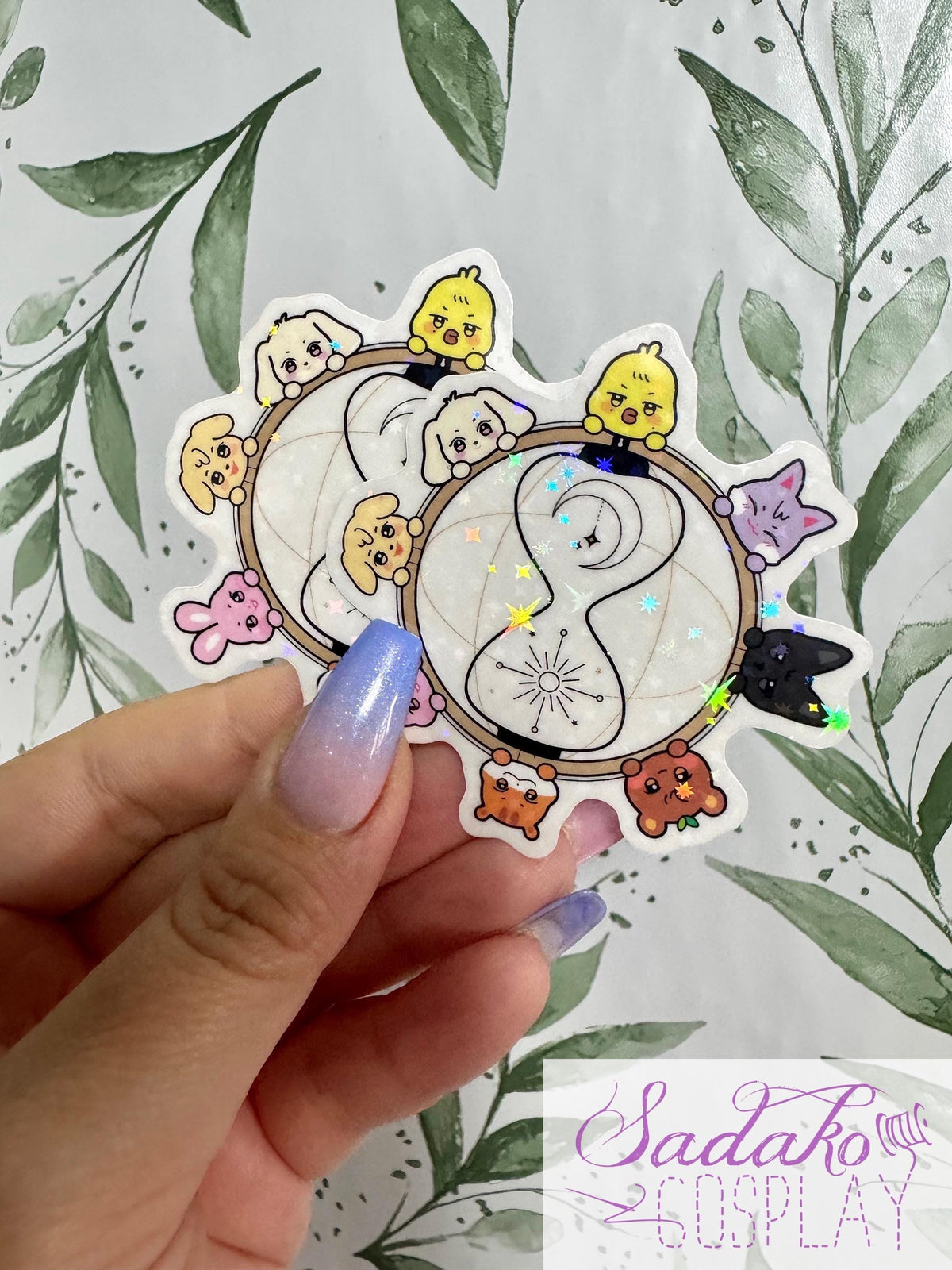 Aniteez Chromer Kompass transparenter Sticker - wasserfester Holo-Aufkleber, ATEEZ