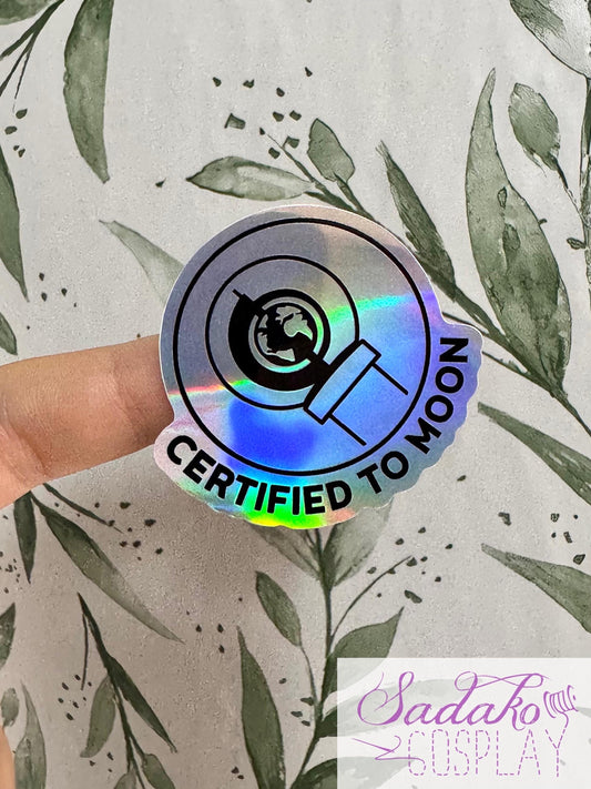 Certified To Moon Sticker - wasserfester lightstick Holo-Aufkleber, ONEUS