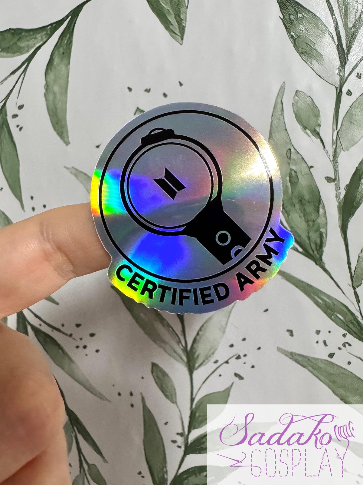 Certified Army Sticker - wasserfester lightstick Holo-Aufkleber, BTS