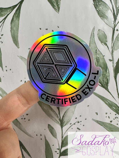 Certified EXO-L Sticker - wasserfester lightstick Holo-Aufkleber, EXO