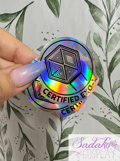 Certified EXO-L Sticker - wasserfester lightstick Holo-Aufkleber, EXO