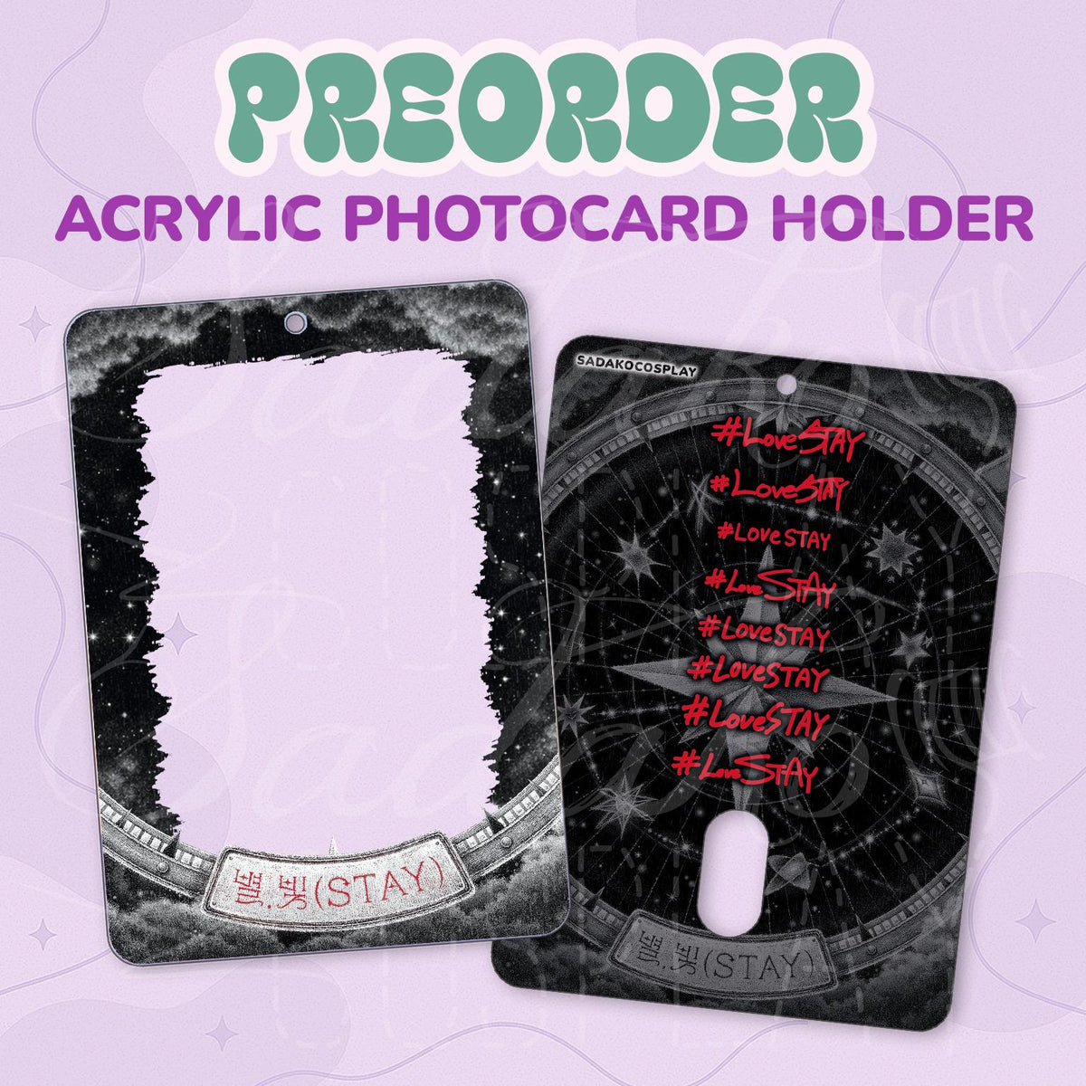Stray Kids Starlight STAY Photocard Holder, Skz K-Pop Fotokarten Halter Acryl, #LoveStay