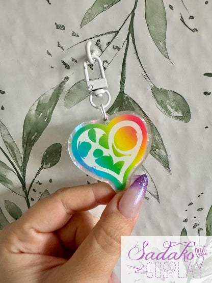 XLOV Pride Shell Keychain, acrylic Anhänger für EVOL mit Regenbogen-Verlauf