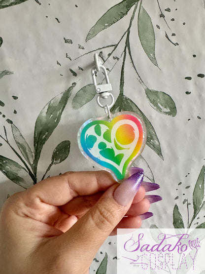 XLOV Pride Shell Keychain, acrylic Anhänger für EVOL mit Regenbogen-Verlauf