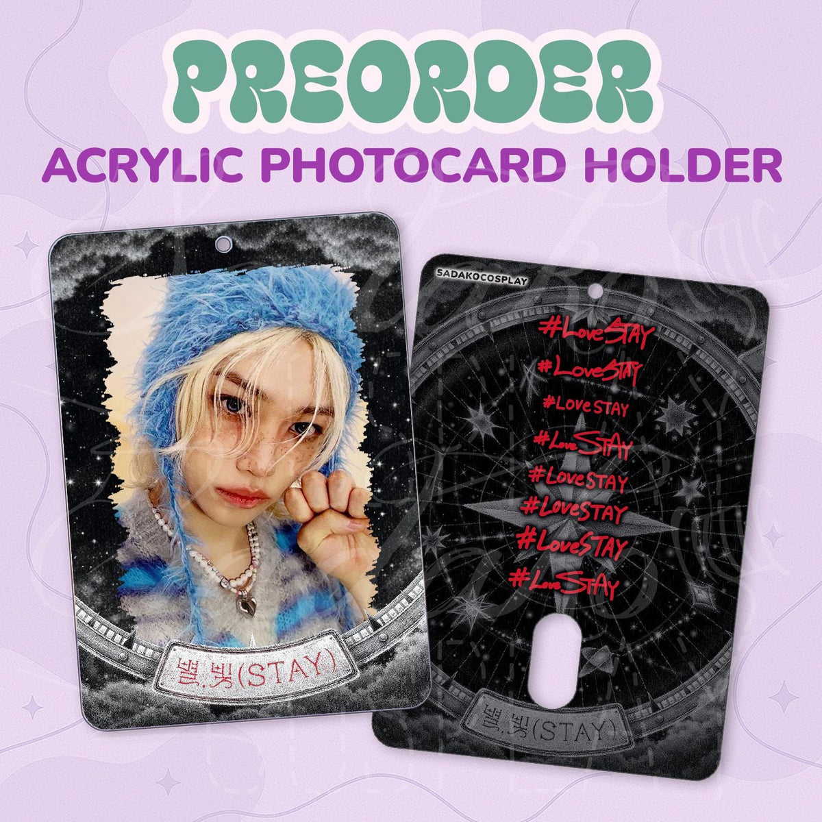 Stray Kids Starlight STAY Photocard Holder, Skz K-Pop Fotokarten Halter Acryl, #LoveStay