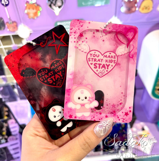 Stray Kids STAYlight Photocard Holder, Skz K-Pop Fotokarten Halter Acryl, SKZOO Maskottchen der Fans Stay