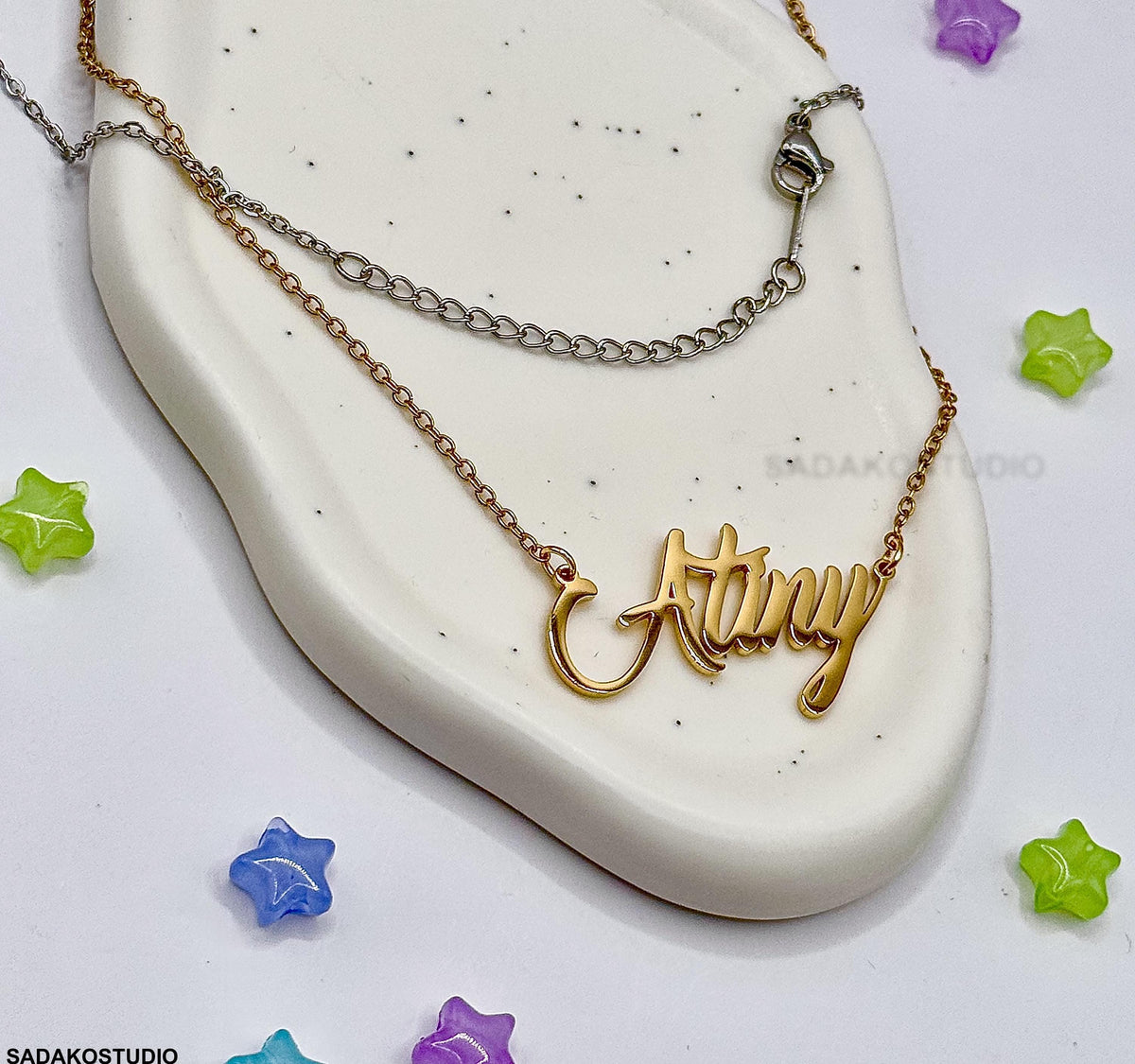 ATEEZ "Atiny" Edelstahl Halskette in gold oder silber