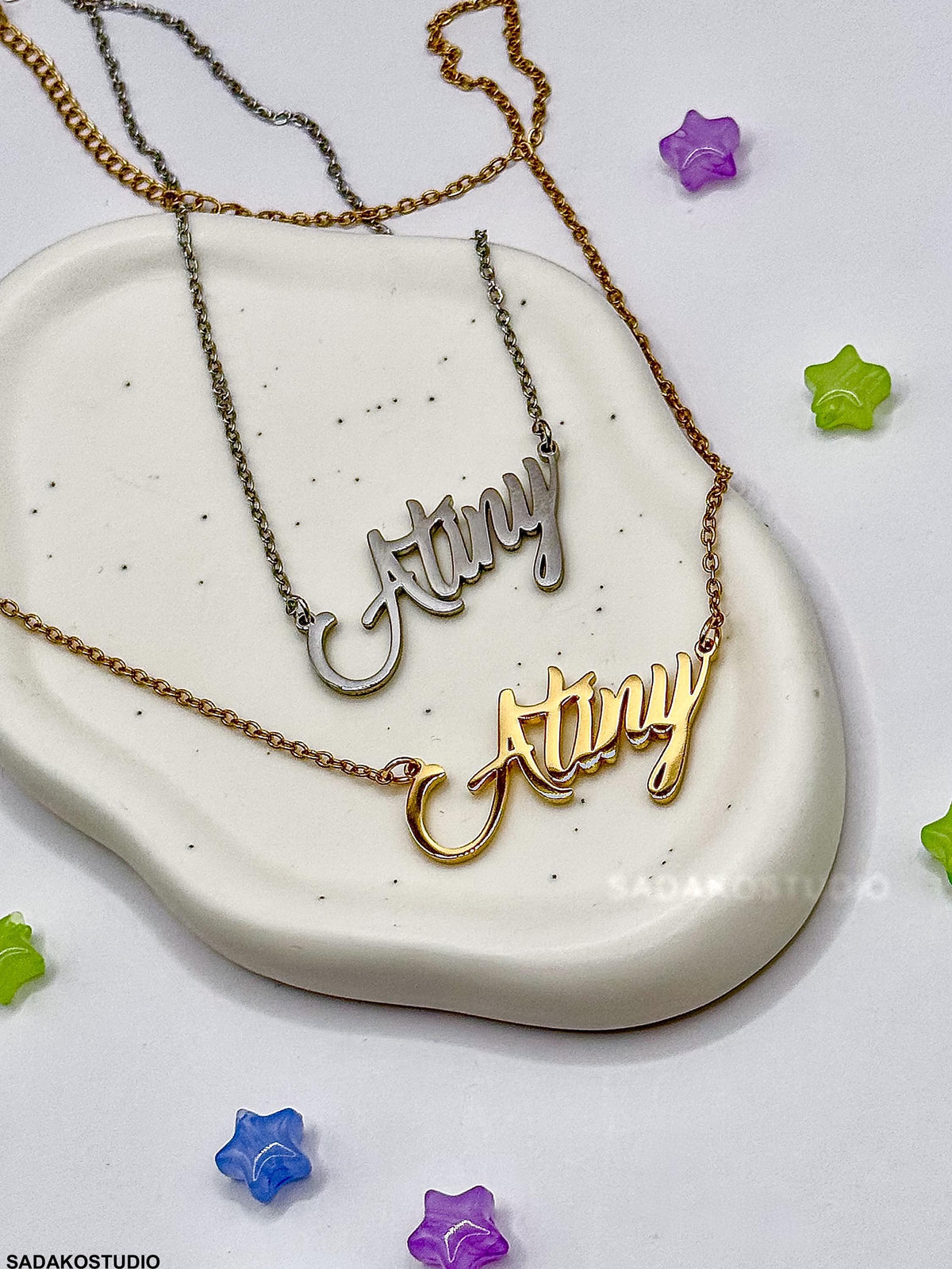 ATEEZ "Atiny" Edelstahl Halskette in gold oder silber