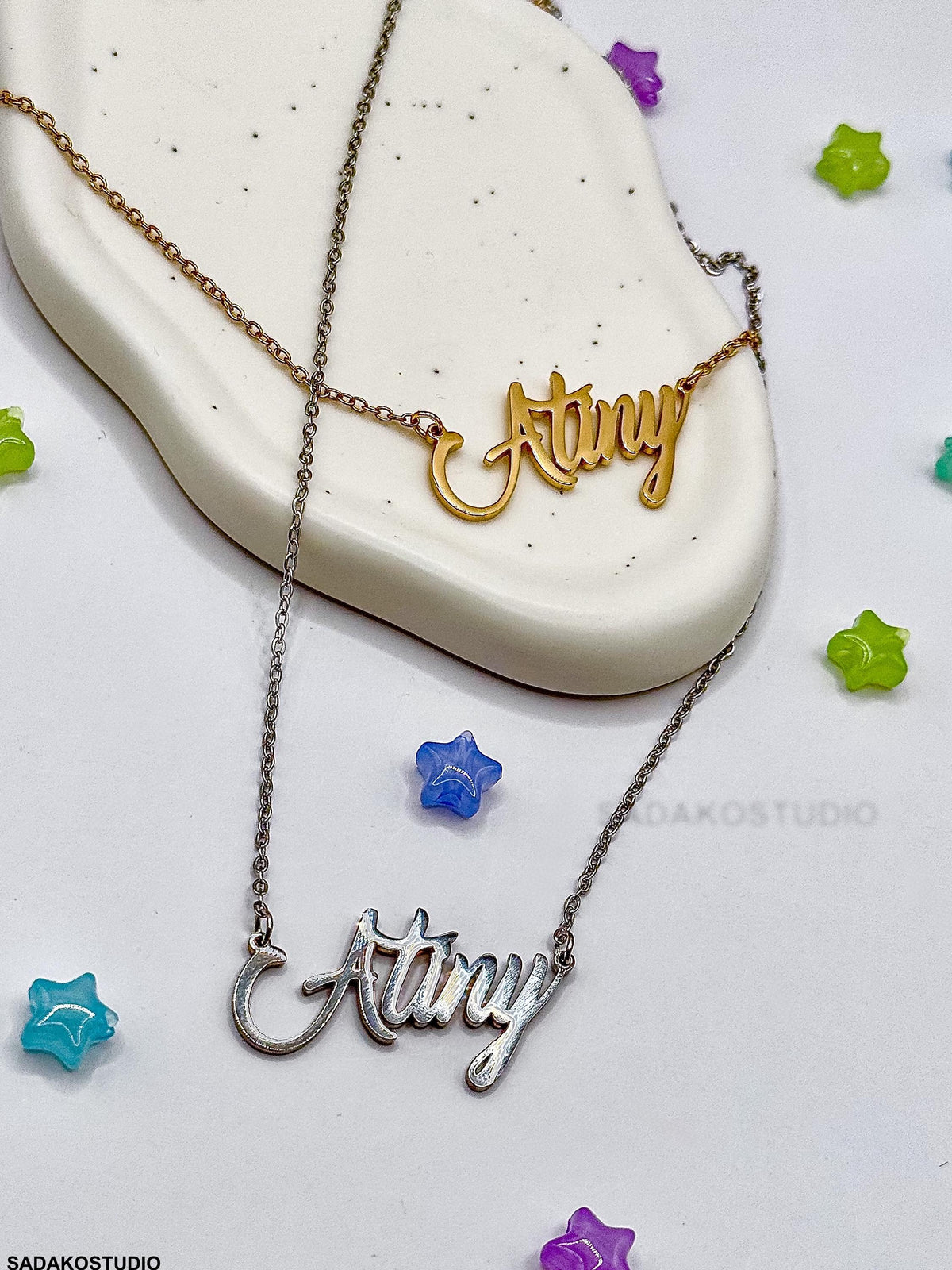 ATEEZ "Atiny" Edelstahl Halskette in gold oder silber
