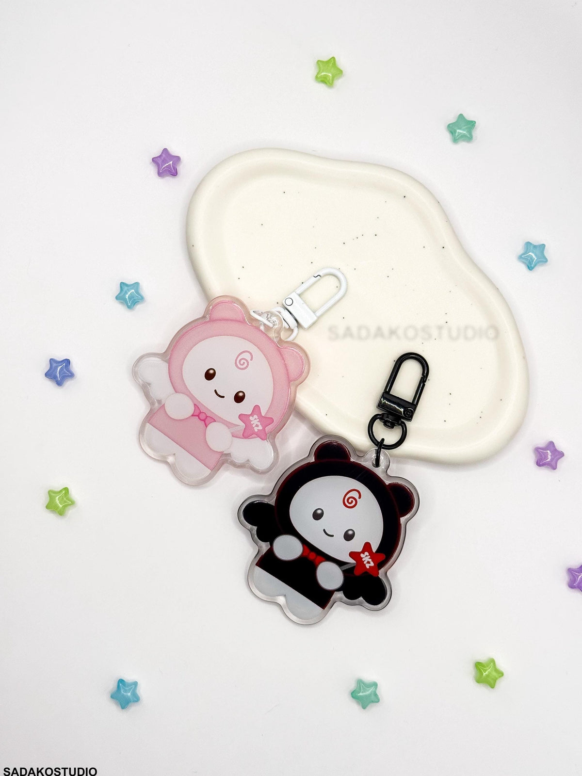 STAYlight Keychain hell oder dunkel, Stray Kids acrylic Anhänger, SKZOO Angel für STAY