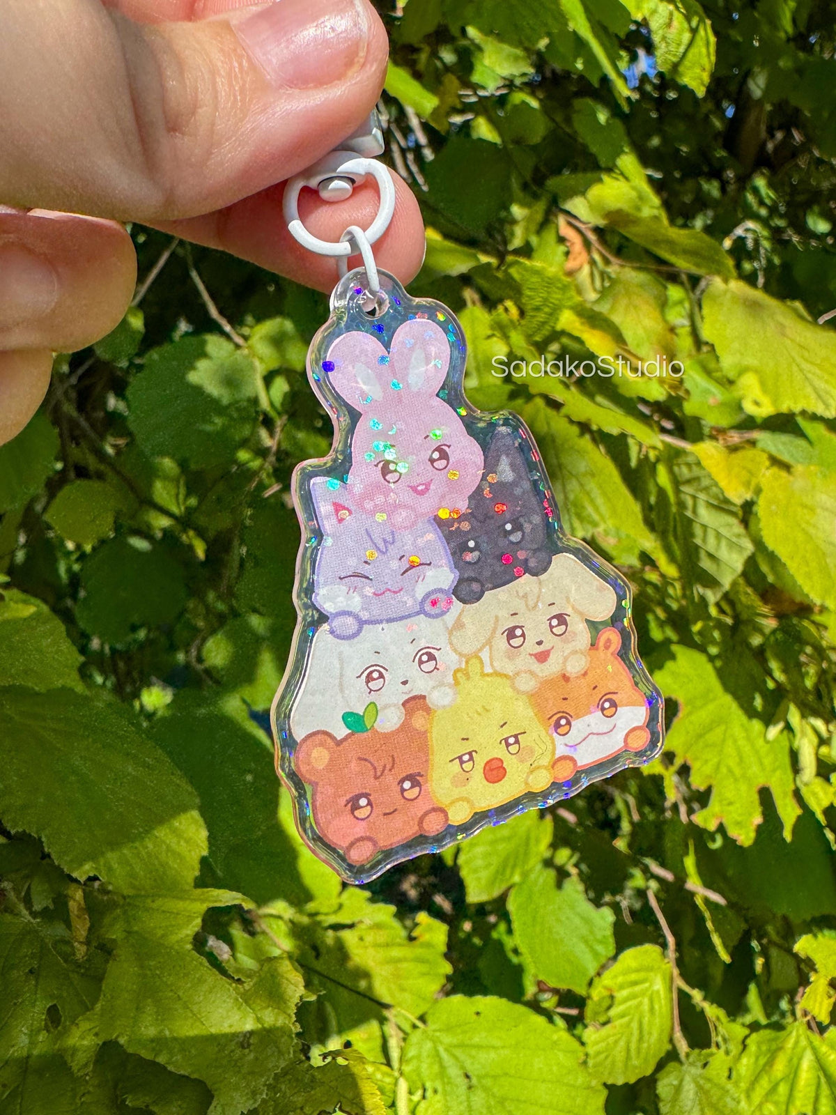 ATEEZ "Aniteez Pile" Acrylic Keychain mit Epoxy & Holo-Glitter-Effekt