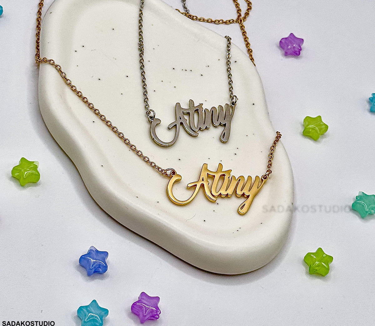ATEEZ "Atiny" Edelstahl Halskette in gold oder silber