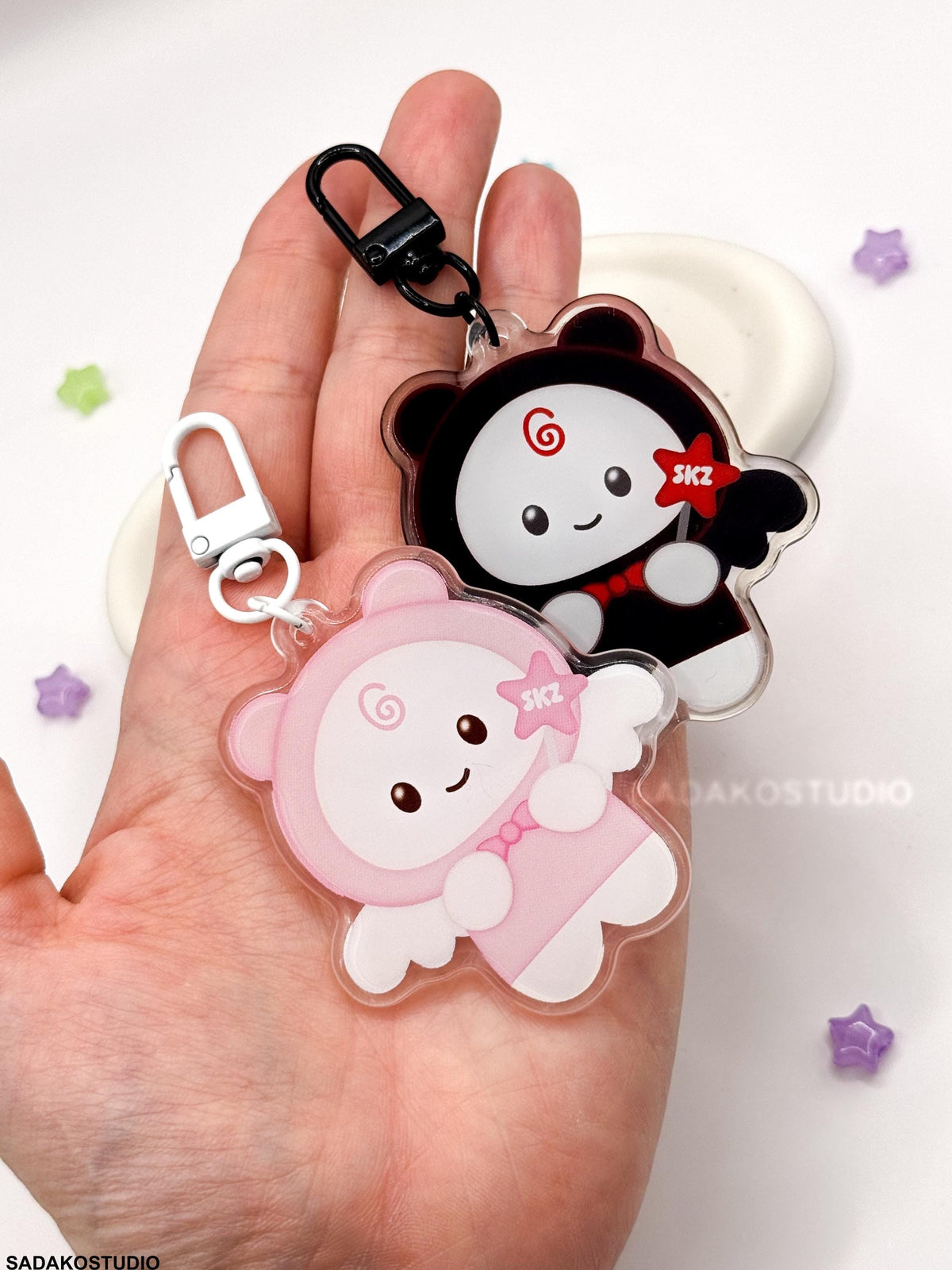 STAYlight Keychain hell oder dunkel, Stray Kids acrylic Anhänger, SKZOO Angel für STAY