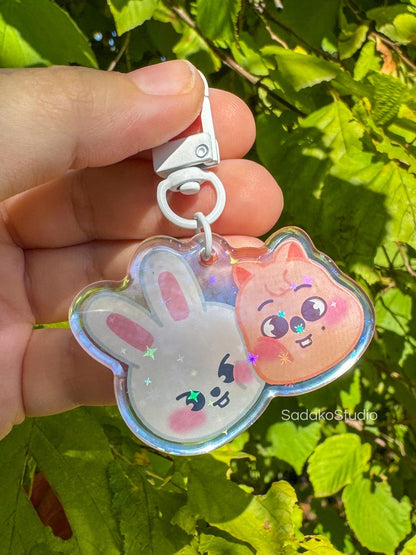 PREORDER Stray Kids „Minsung“ Acrylic Keychain mit Glitzer Sternen