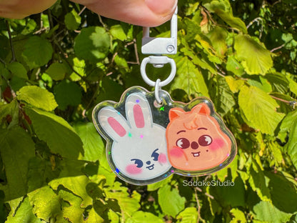 PREORDER Stray Kids „Minsung“ Acrylic Keychain mit Glitzer Sternen