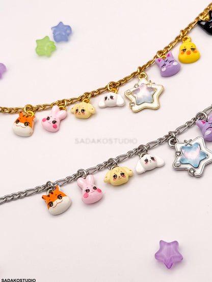 ATEEZ inspiriertes Bettelarmband mit Aniteez charms für ATINY, silber oder Gold Armband