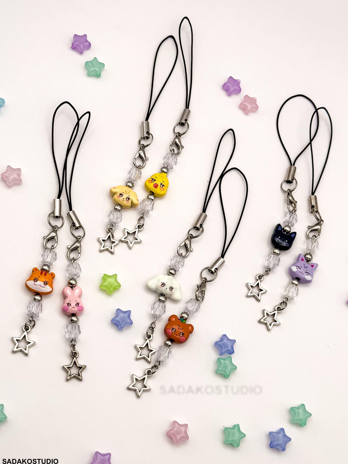 ATEEZ ANITEEZ Phone Charm | Handgemachter Handy Anhänger mit Perlen & Stern | K-Pop Accessoire für ATINYs