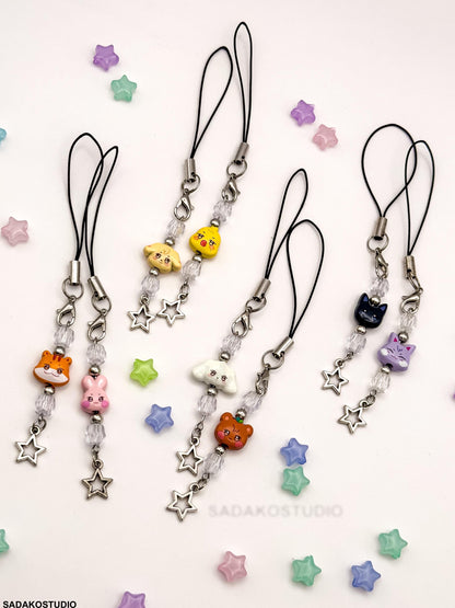 ATEEZ ANITEEZ Phone Charm | Handgemachter Handy Anhänger mit Perlen & Stern | K-Pop Accessoire für ATINYs
