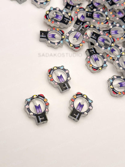Bangtan Lightstick Acrylperlen | K-Pop DIY Schmuck & Friendship Bracelets | Motivperlen für ARMY Freebies