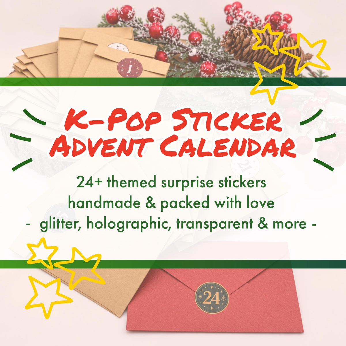 K-Pop Adventskalender 2026 – 24 Sticker-Überraschungen für Fans von ATEEZ, Stray Kids & Co