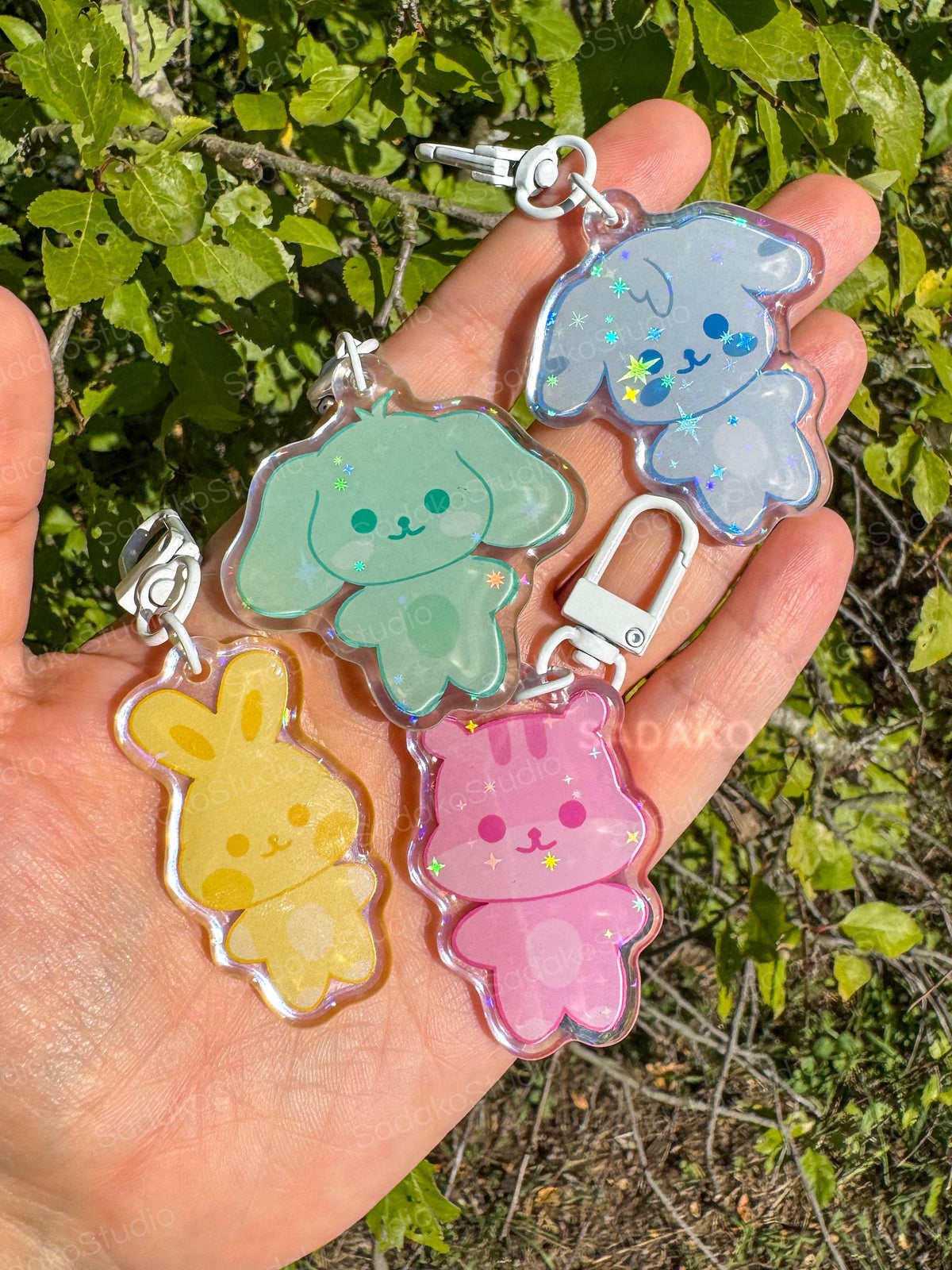 ATEEZ ANITEEZ ColorTeez Keychain | Bunter Holo Glitzer Schlüsselanhänger | K-Pop Anhänger für ATINYs