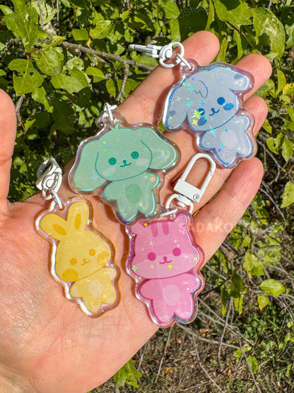 ATEEZ ANITEEZ ColorTeez Keychain | Bunter Holo Glitzer Schlüsselanhänger | K-Pop Anhänger für ATINYs